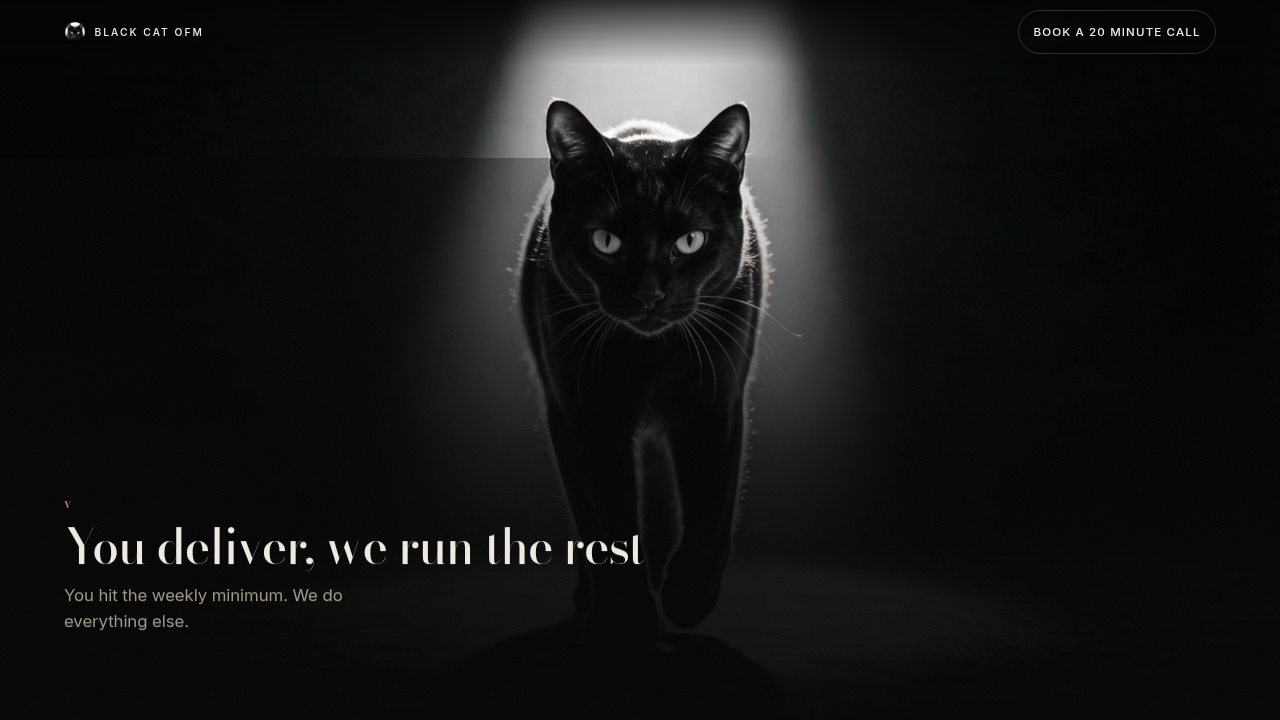 The Black Cat OFM site, a managed career service.